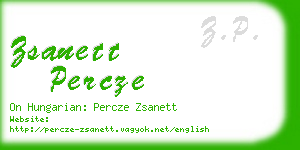 zsanett percze business card